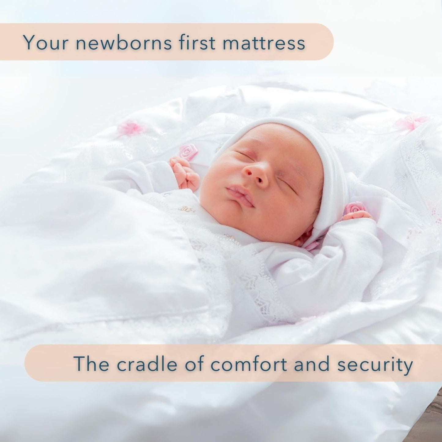 Baby Bassinet Mattress Pad Oval for Newborn Comfort Breathable Easy Clean Hypoallergenic Waterproof Made in USA