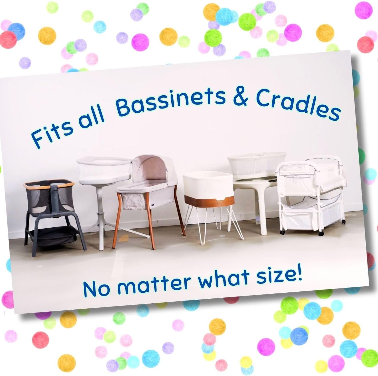 Baby Bassinet Mattress Pad Oval for Newborn Comfort Breathable Easy Clean Hypoallergenic Waterproof Made in USA