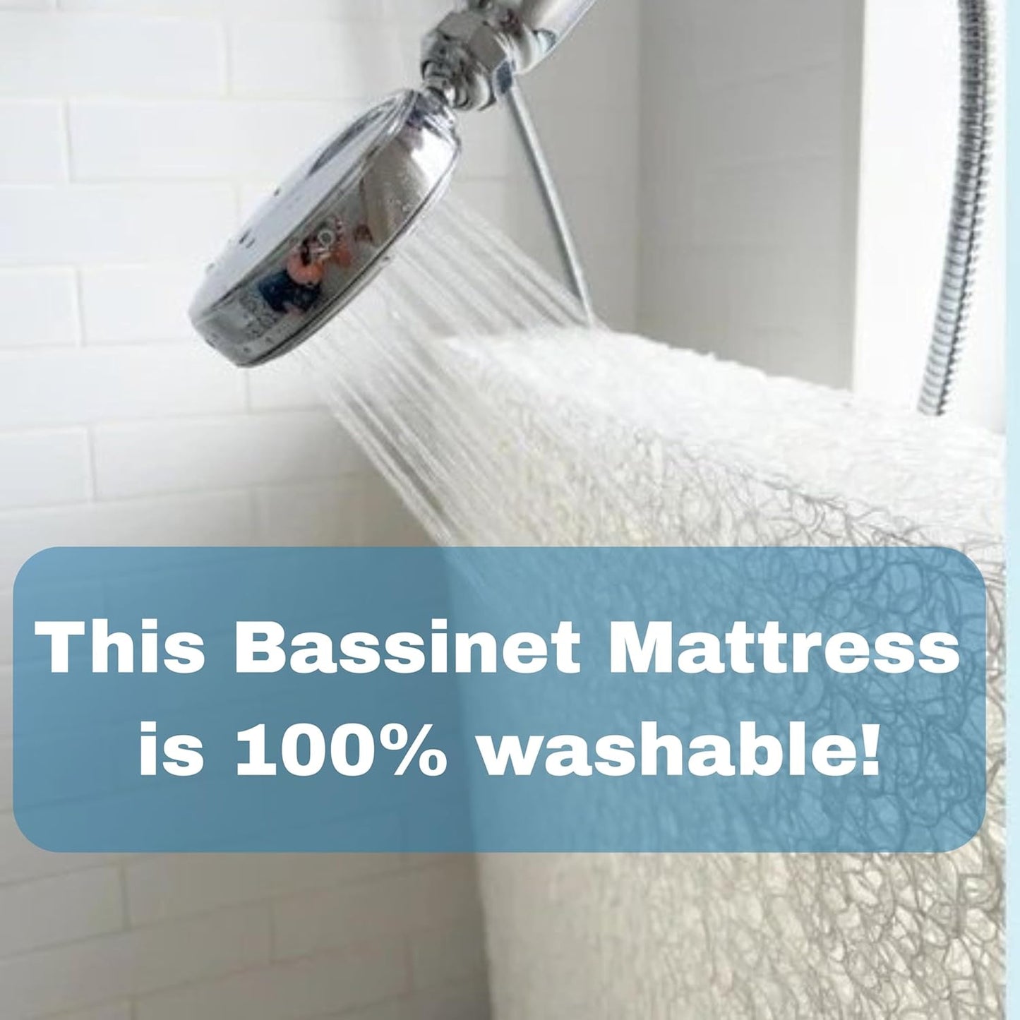 Baby Bassinet Mattress Pad Oval for Newborn Comfort Breathable Easy Clean Hypoallergenic Waterproof Made in USA