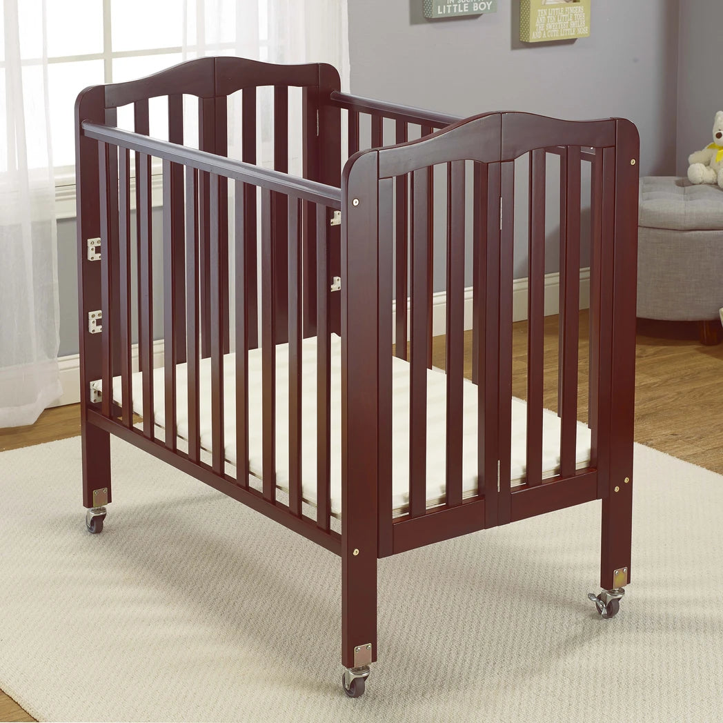 3-Position Square Portable Crib With Arch