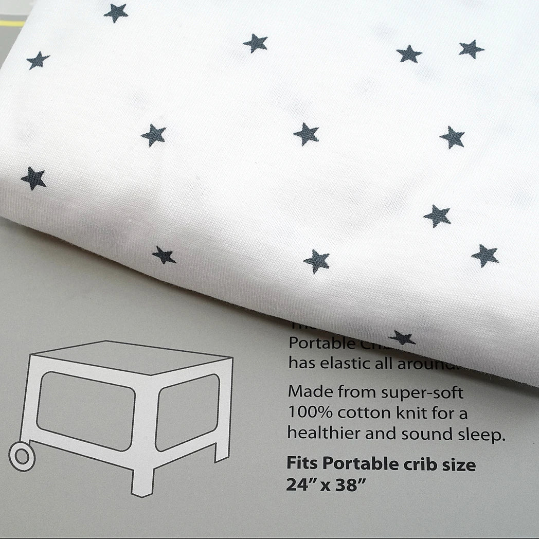 Single Portable Fitted Crib Sheet