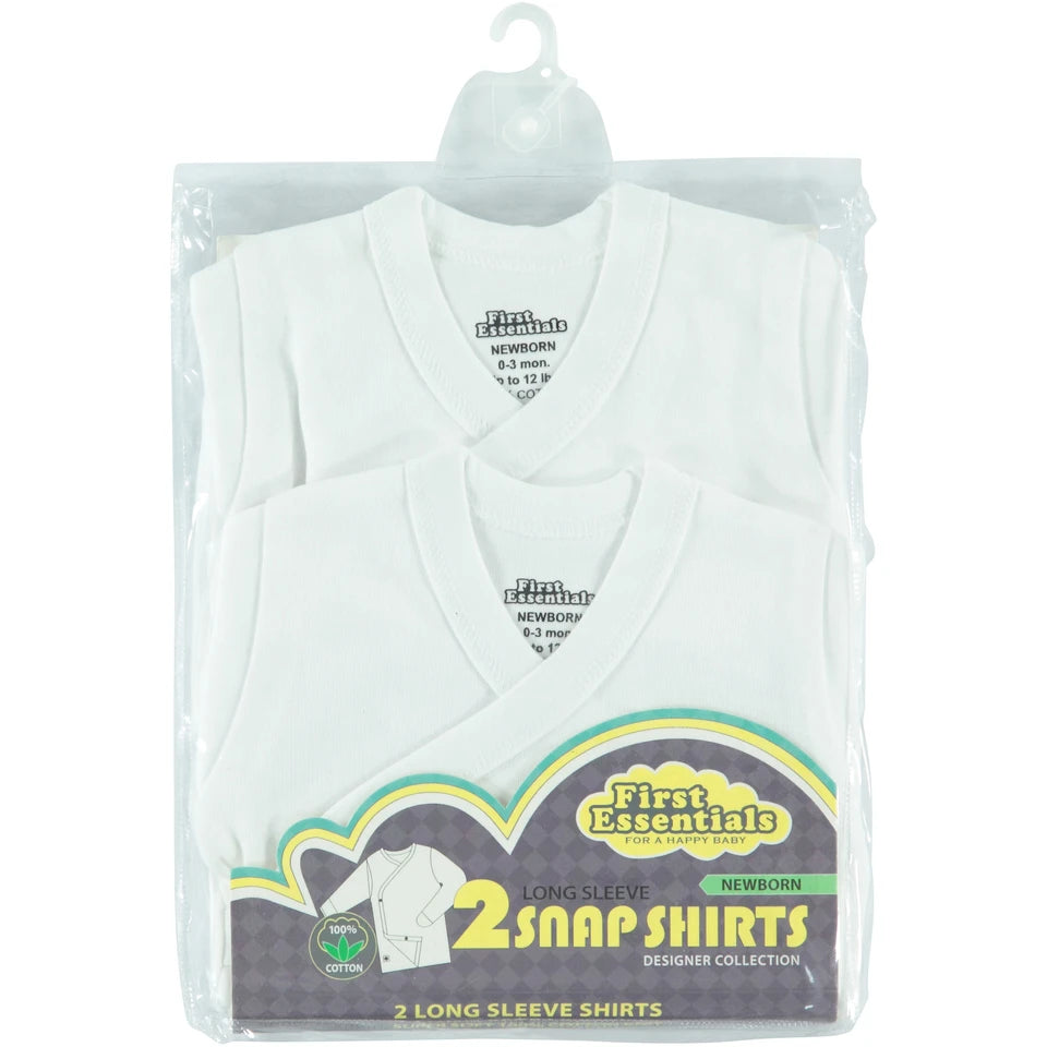 2-Pack Side Snap Long Sleeve T-shirt