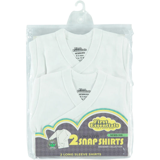 2-Pack Side Snap Long Sleeve T-shirt